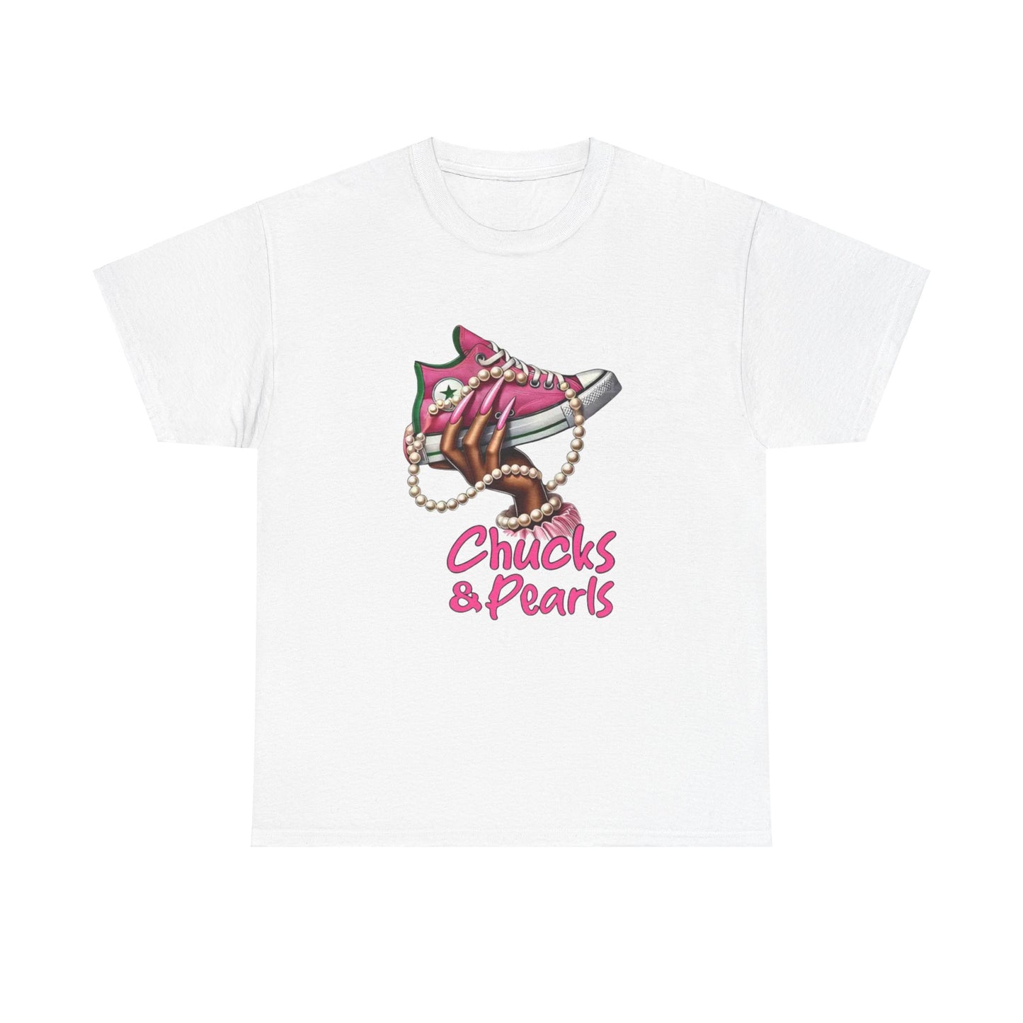 CHUCKS AND PEARLS T-SHIRT