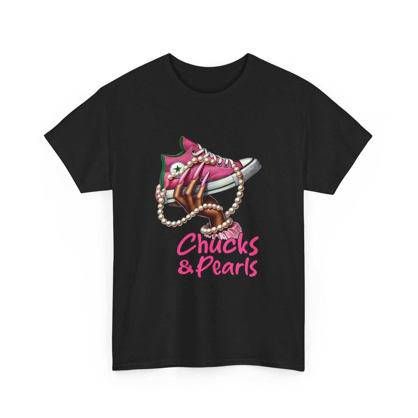 CHUCKS AND PEARLS T-SHIRT