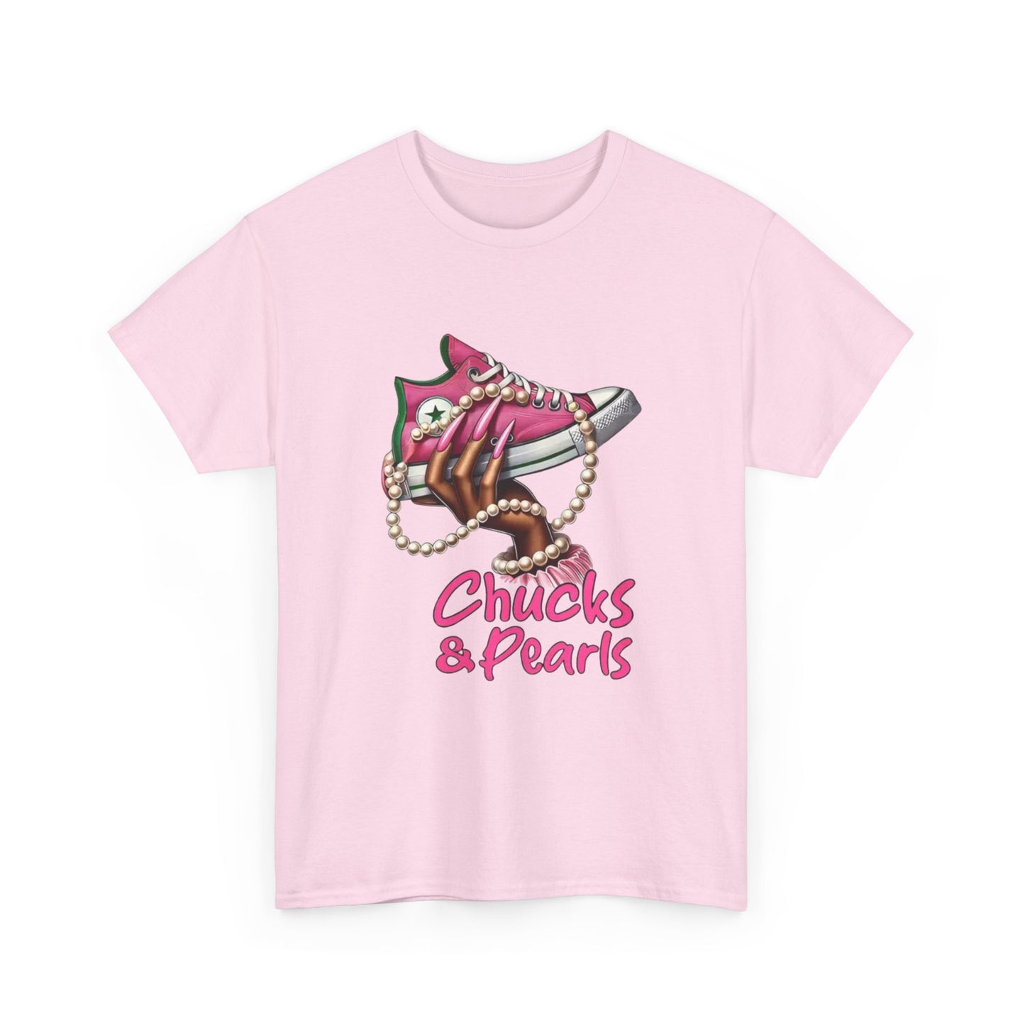 CHUCKS AND PEARLS T-SHIRT