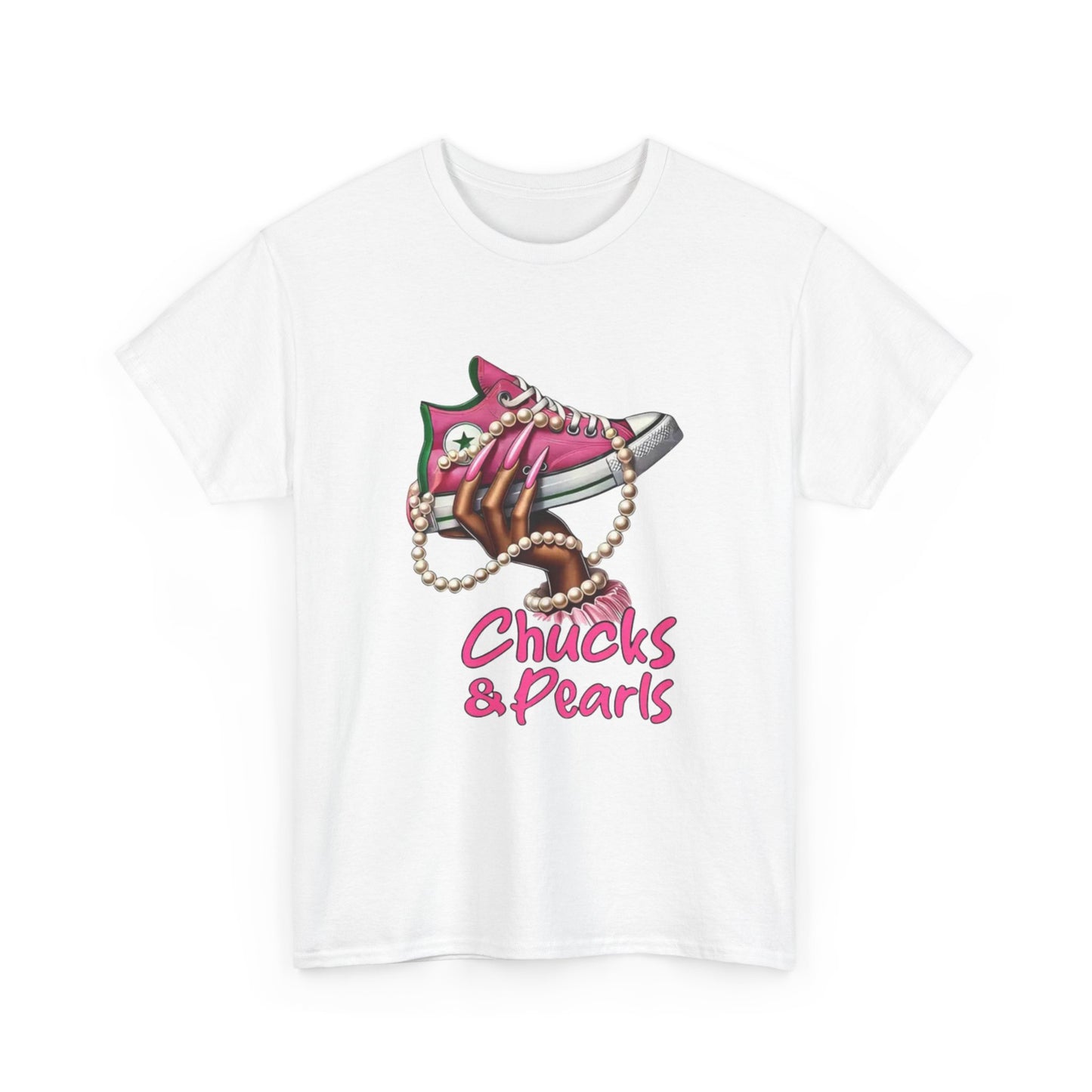 CHUCKS AND PEARLS T-SHIRT