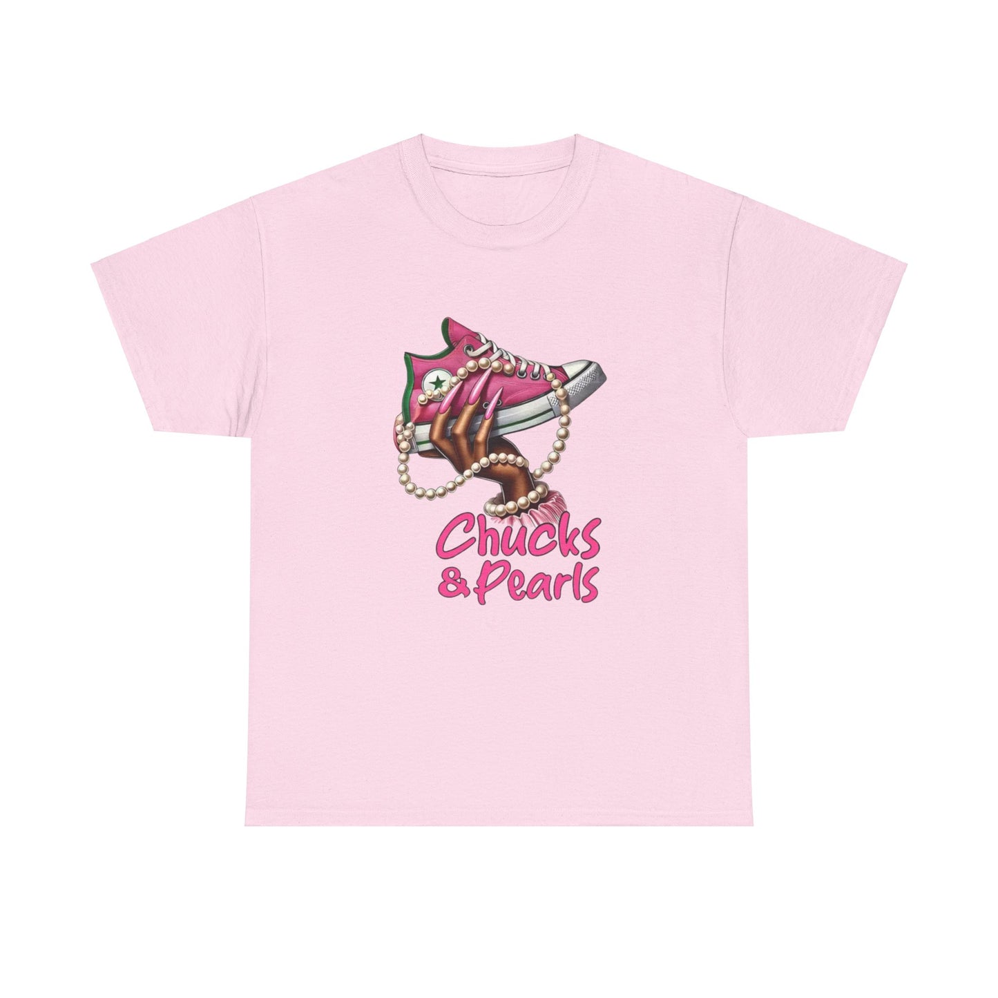 CHUCKS AND PEARLS T-SHIRT