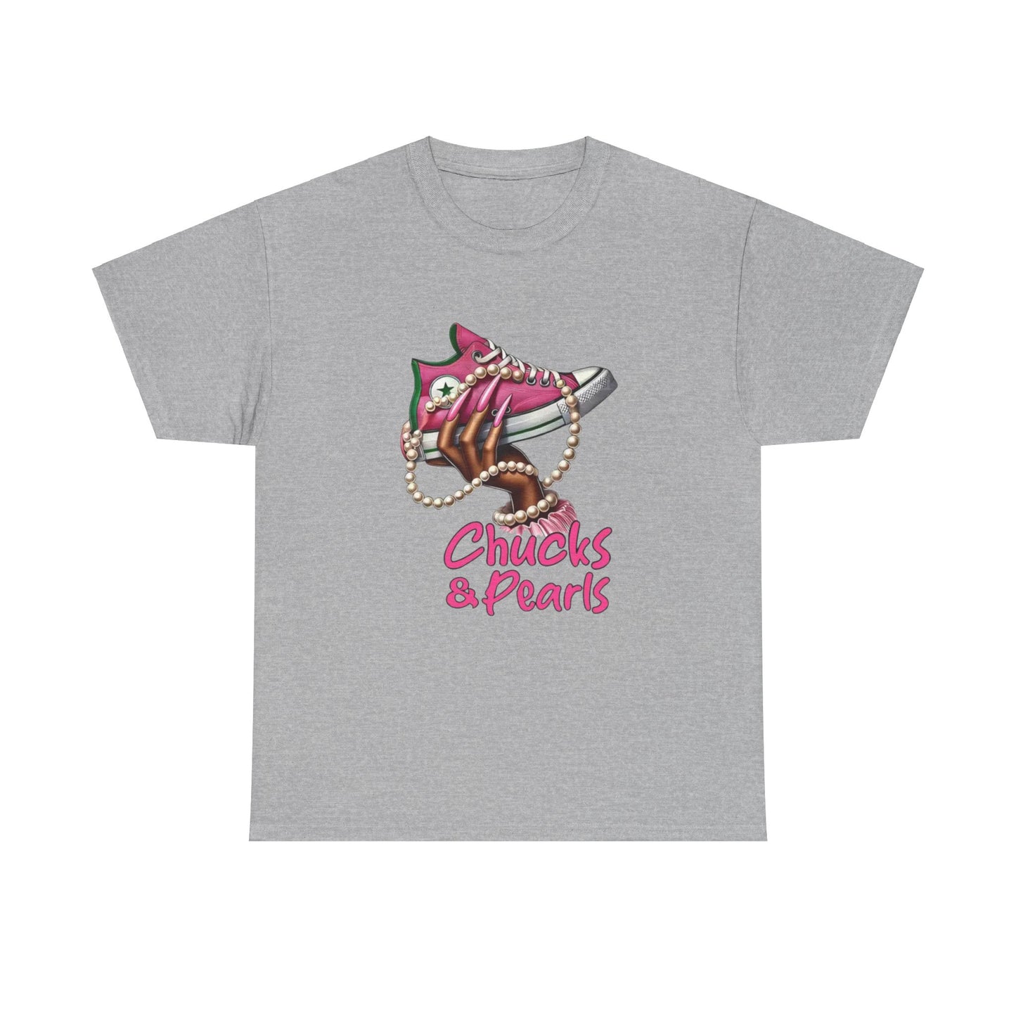 CHUCKS AND PEARLS T-SHIRT